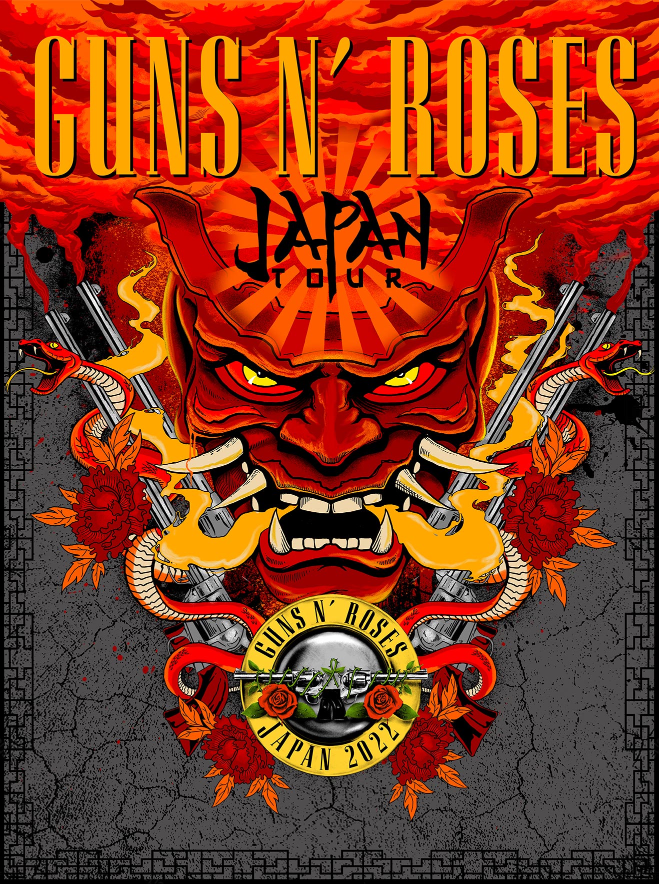 新発売 Tシャツ/カットソー(七分/長袖) Guns N' Roses JAPAN TOUR 2022